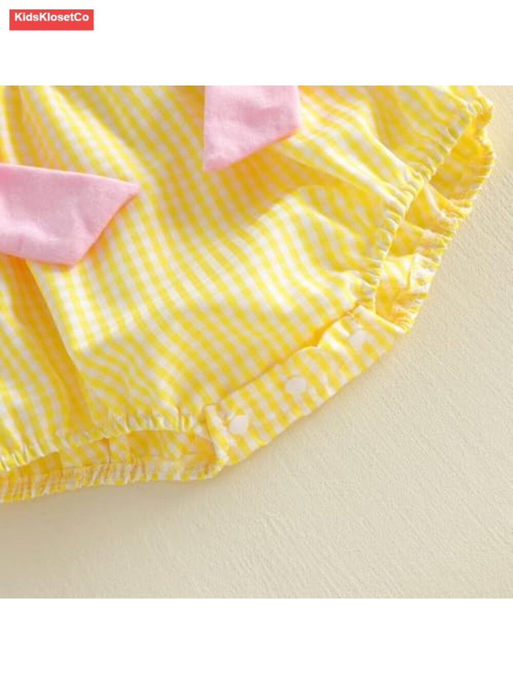 Baby Girl Smocked Bubble Romper Onesie Back to School Outfit - Picture 5 of 6